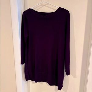 Cable & Gauge Plum Knit Sweater Medium